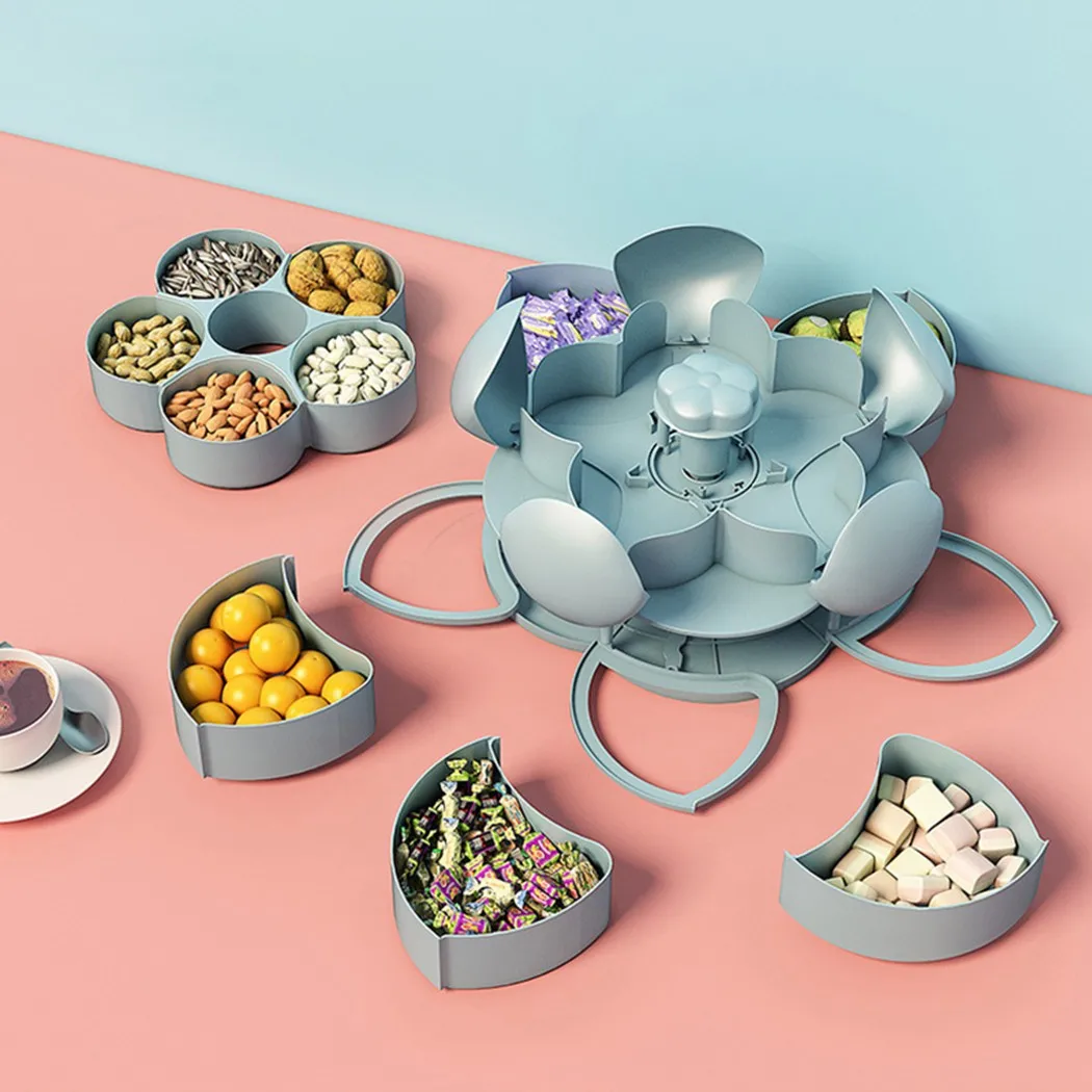 1 Pcs Creative Double-layer Rotating Fruit Tray Divided Dry Fruit Tray Living Room Candy Box Melon Seed Tray European Snack Box
1 Pcs Creative Double-layer Rotating Fruit Tray Divided Dry Fruit Tray Living Room Candy Box Melon Seed Tray European Snack Box