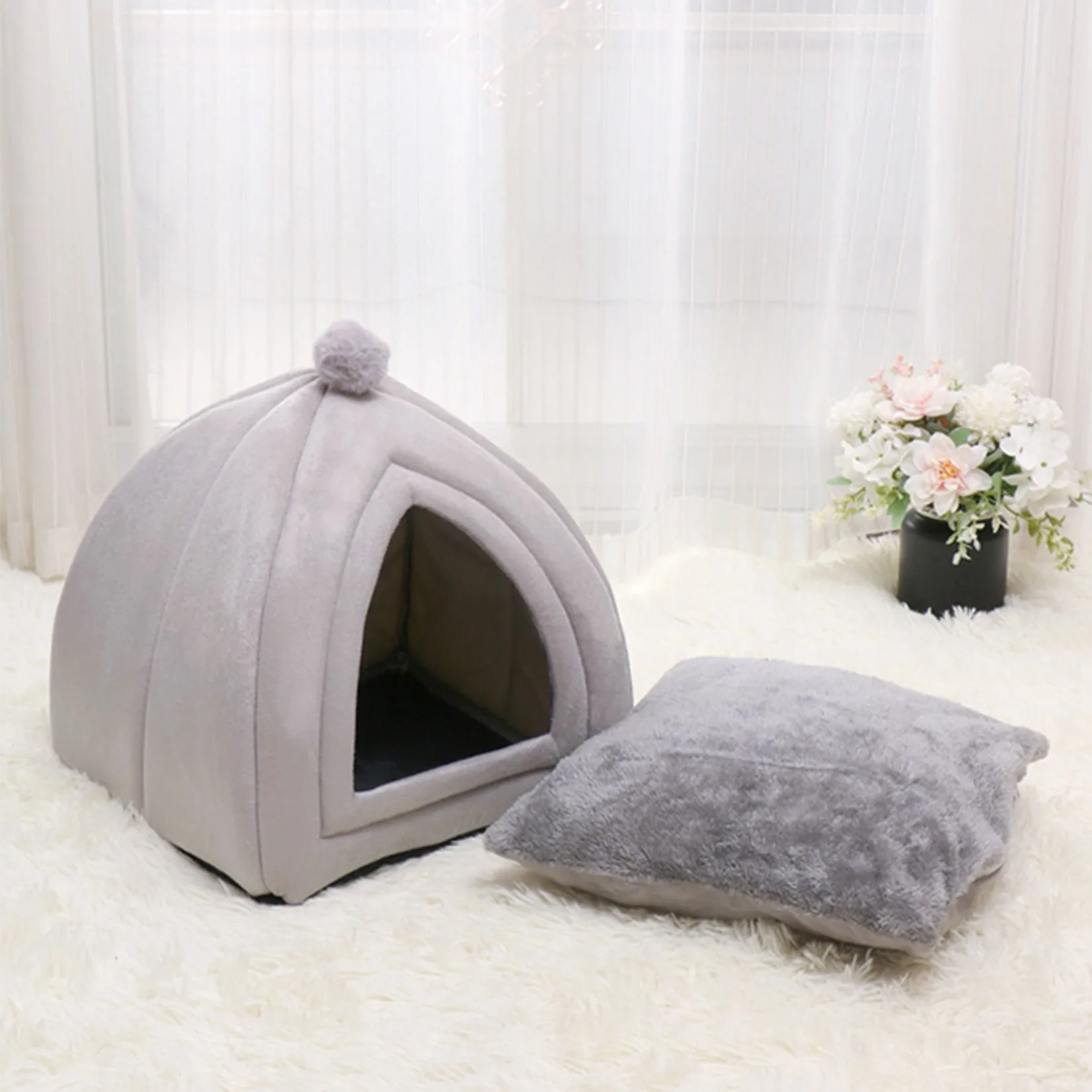 2021Cat Bed Removable Pet Cats House Foldable Dog Beds Non-slip Bottom Pet Beds Tent Washable Cats Nest Puppy Dog Kennel
2021Cat Bed Removable Pet Cats House Foldable Dog Beds Non-slip Bottom Pet Beds Tent Washable Cats Nest Puppy Dog Kennel