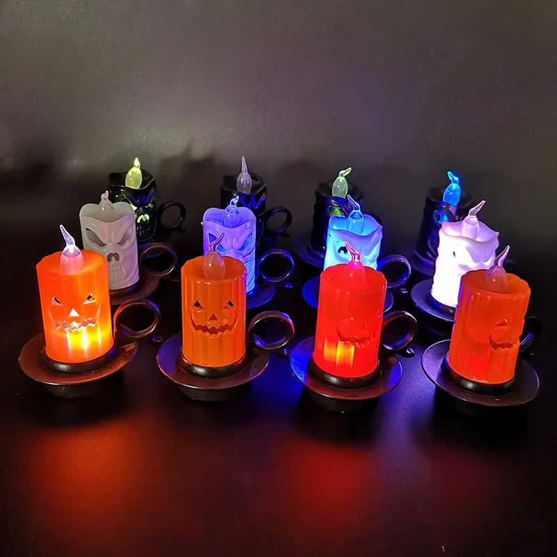 Halloween atmosphere decoration props pumpkin lamp skull head lamp LED electronic candle light night light ornaments
Halloween atmosphere decoration props pumpkin lamp skull head lamp LED electronic candle light night light ornaments
