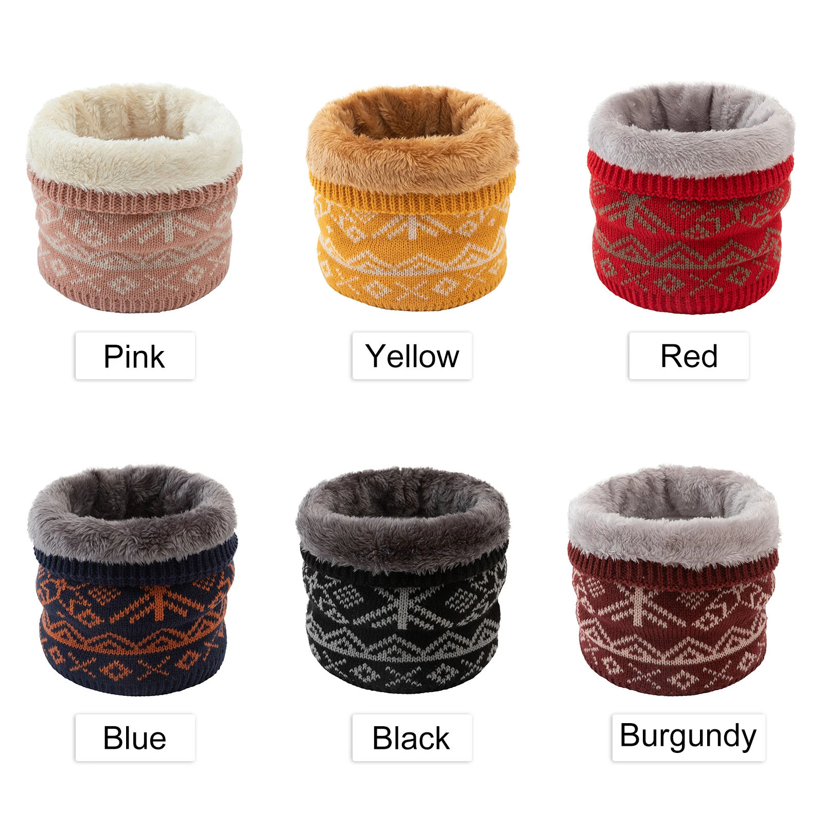 Winter Unisex Warm Knitted Ring Scarf Fleece Inside Elastic Knit Plush Scarves Thick Warmers Cotton Snood Neck Ring Men Women
Winter Unisex Warm Knitted Ring Scarf Fleece Inside Elastic Knit Plush Scarves Thick Warmers Cotton Snood Neck Ring Men Women