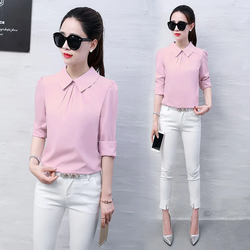 Women Blouse Long Sleeve Slim White Red Shirts Casual Fashion Korean Woman Chiffon Work Shirt New Spring Deals Blouse Tops
Women Blouse Long Sleeve Slim White Red Shirts Casual Fashion Korean Woman Chiffon Work Shirt New Spring Deals Blouse Tops