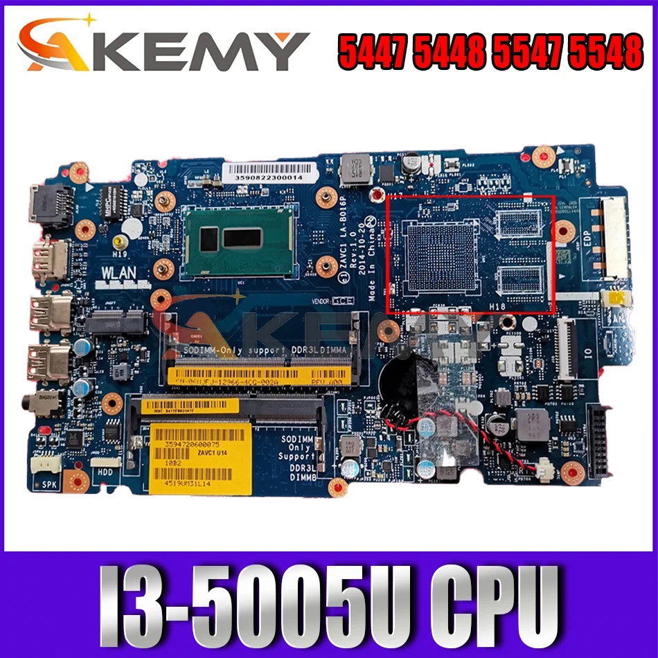 Фирменная Новинка материнская плата для ноутбука Dell Inspiron 5447 5448 5547 5548 I3-5005U ZAVC1 LA-B016P CN-06WJFJ 6WJFJ материнская плата 100% тестирование
Фирменная Новинка материнская плата для ноутбука Dell Inspiron 5447 5448 5547 5548 I3-5005U ZAVC1 LA-B016P CN-06WJFJ 6WJFJ материнская плата 100% тестирование