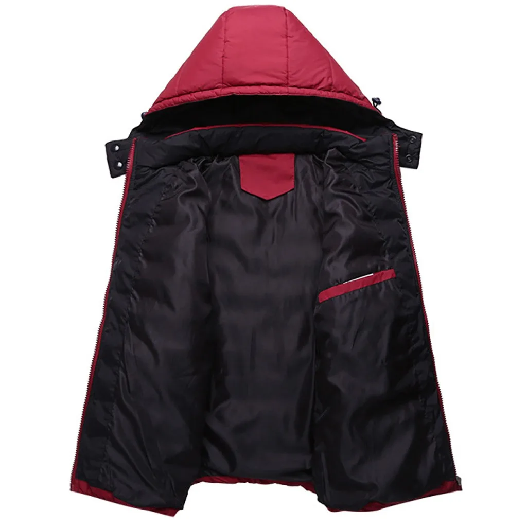 Vogue Winter Coat Men Cotton-Padded Male Casual Winter Solid Warm Hooded Zipper Long Sleeve Jacket Coat Outwear Tops 
Vogue Winter Coat Men Cotton-Padded Male Casual Winter Solid Warm Hooded Zipper Long Sleeve Jacket Coat Outwear Tops