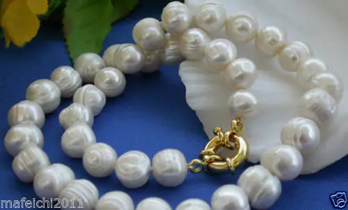 Натуральное ожерелье с искусственным жемчугом, 10-11 мм 
Натуральное ожерелье с искусственным жемчугом, 10-11 мм