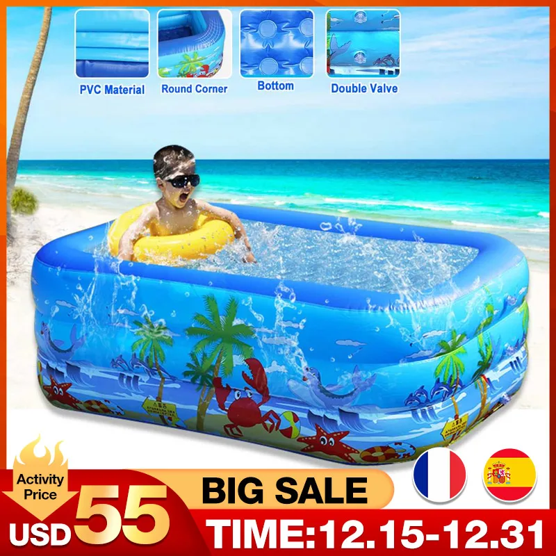 Kids Inflatable Swimming Pool Children's Home Use Paddling Pool Large Size Inflatable Square Baby Bathing Tub Outdoor Indoor
Kids Inflatable Swimming Pool Children's Home Use Paddling Pool Large Size Inflatable Square Baby Bathing Tub Outdoor Indoor