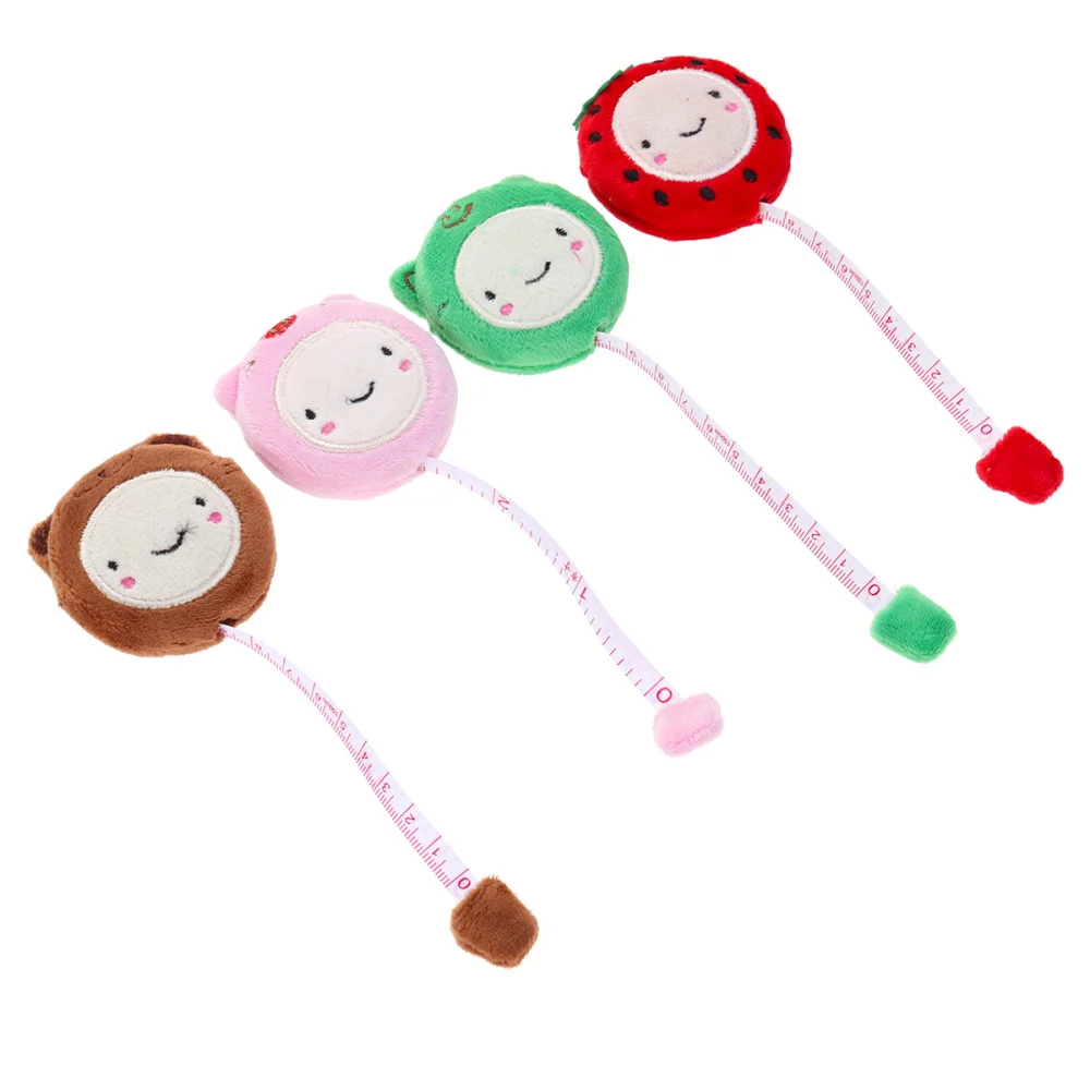 4pcs 1.5m Cartoon Plush Tape Measure Retractable Ruler Portable Tapeline Sewing Tool (Brown+Pink+Red+Green)
4pcs 1.5m Cartoon Plush Tape Measure Retractable Ruler Portable Tapeline Sewing Tool (Brown+Pink+Red+Green)