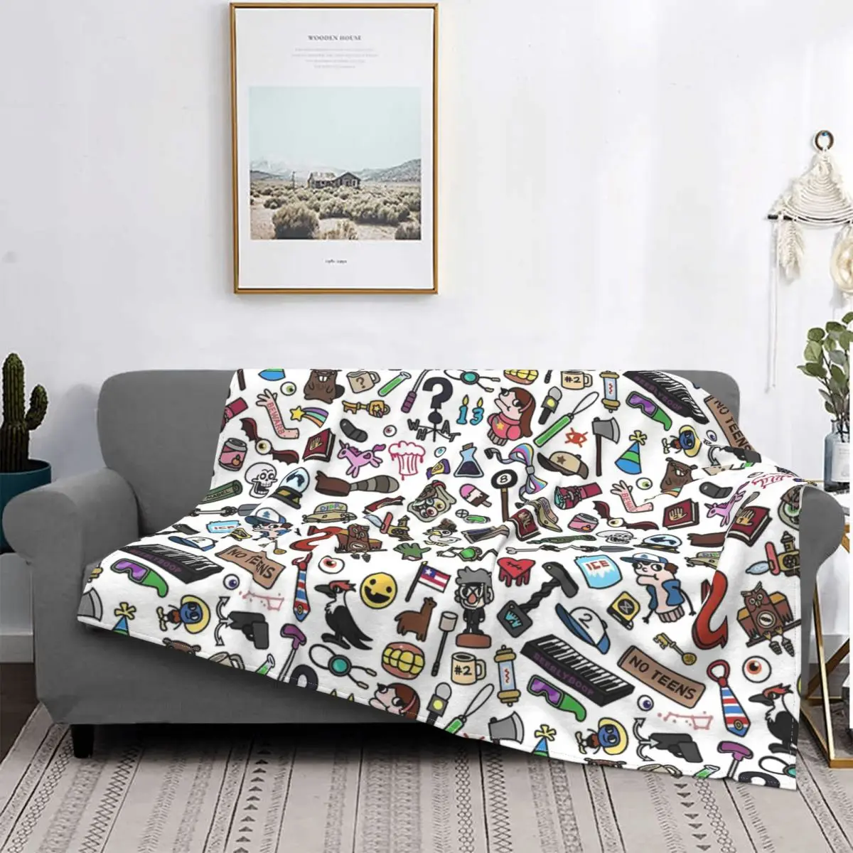 Одеяло из микрофибры с узором «Гравити Фолз»
Одеяло из микрофибры с узором «Гравити Фолз»