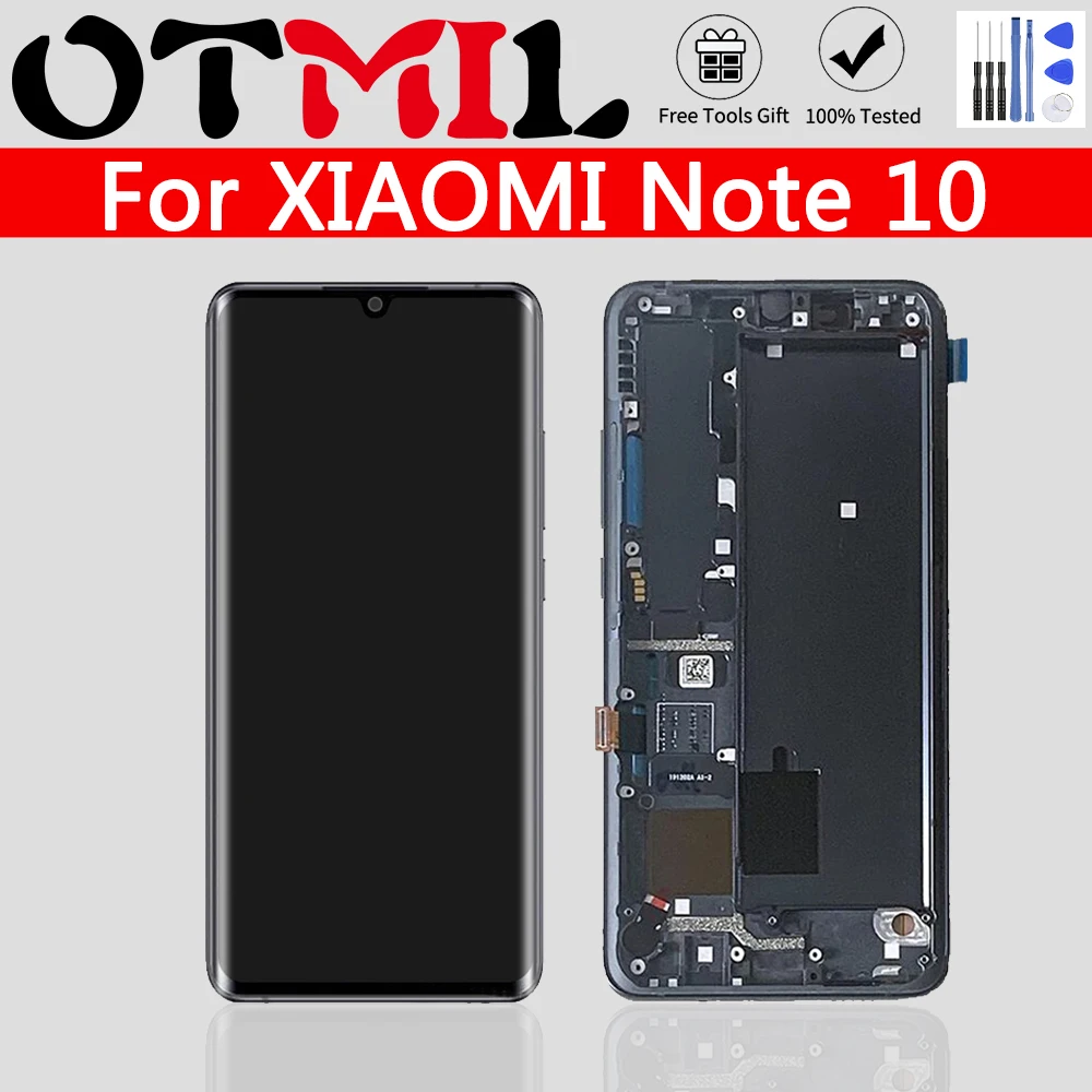 

AMOLED 100% оригинальный 6,47 "сенсорный ЖК-дисплей Tela для XIAOMI MI Note 10 MI CC9 Pro, ЖК-дисплей с сенсорным экраном и дигитайзером в сборе