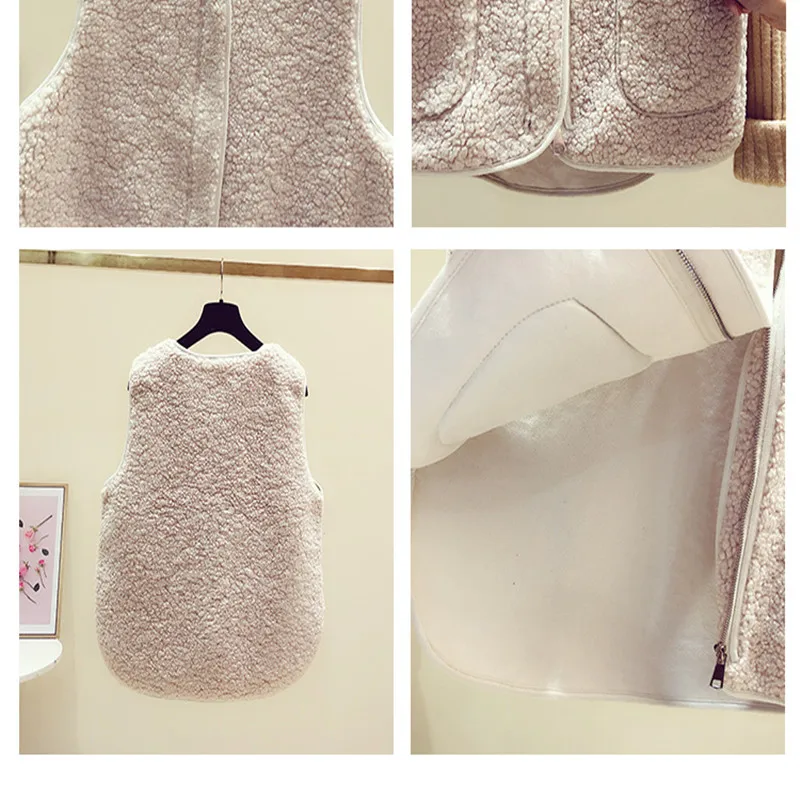 Fashion Faux Fur Vest Coat Autumn Winter Fur Loose Waistcoats Vest Warm Sleeveless Women zipper Vest Jacket
Fashion Faux Fur Vest Coat Autumn Winter Fur Loose Waistcoats Vest Warm Sleeveless Women zipper Vest Jacket
