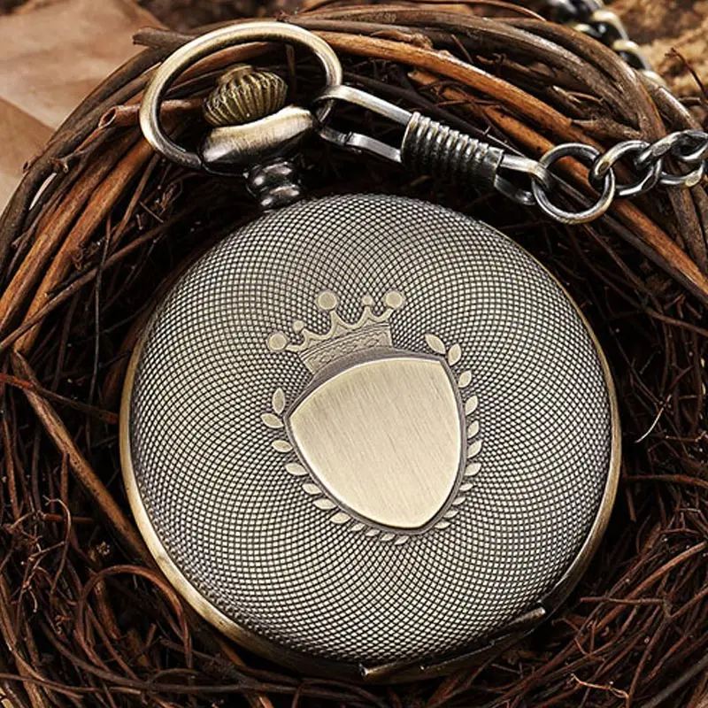

Luxury Pocket Watch Black Gold Bronze Laser Engraved Roman Numeral Numbers Quartz Fob Chain Watches Men Antique Pendent Reloj