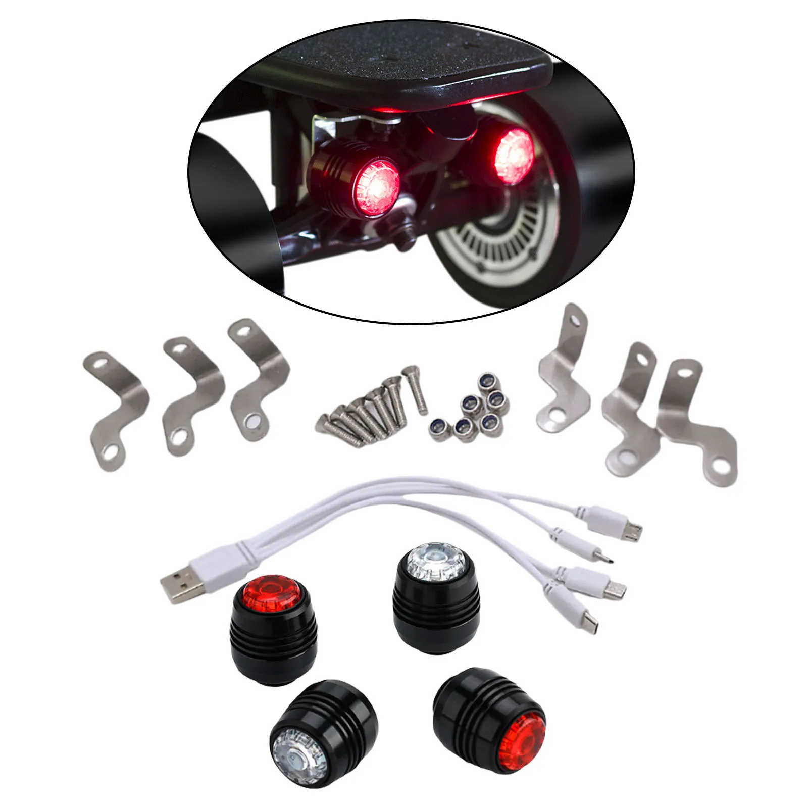 4PCS Skateboard LED Lights for Night Riding Warning Safety Lights for Electric Skateboard, Longboard Headlights Taillight
4PCS Skateboard LED Lights for Night Riding Warning Safety Lights for Electric Skateboard, Longboard Headlights Taillight