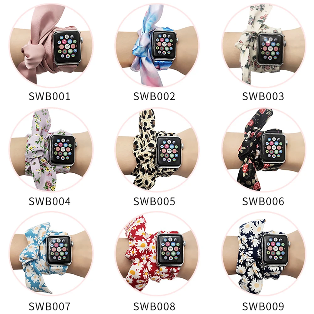 Scrunchie Strap for Apple Watch Band 38mm 42mm correa iwatch 44mm 40mm watchband Elastic bracelet apple watch serie 6 5 4 3 Se 
Scrunchie Strap for Apple Watch Band 38mm 42mm correa iwatch 44mm 40mm watchband Elastic bracelet apple watch serie 6 5 4 3 Se