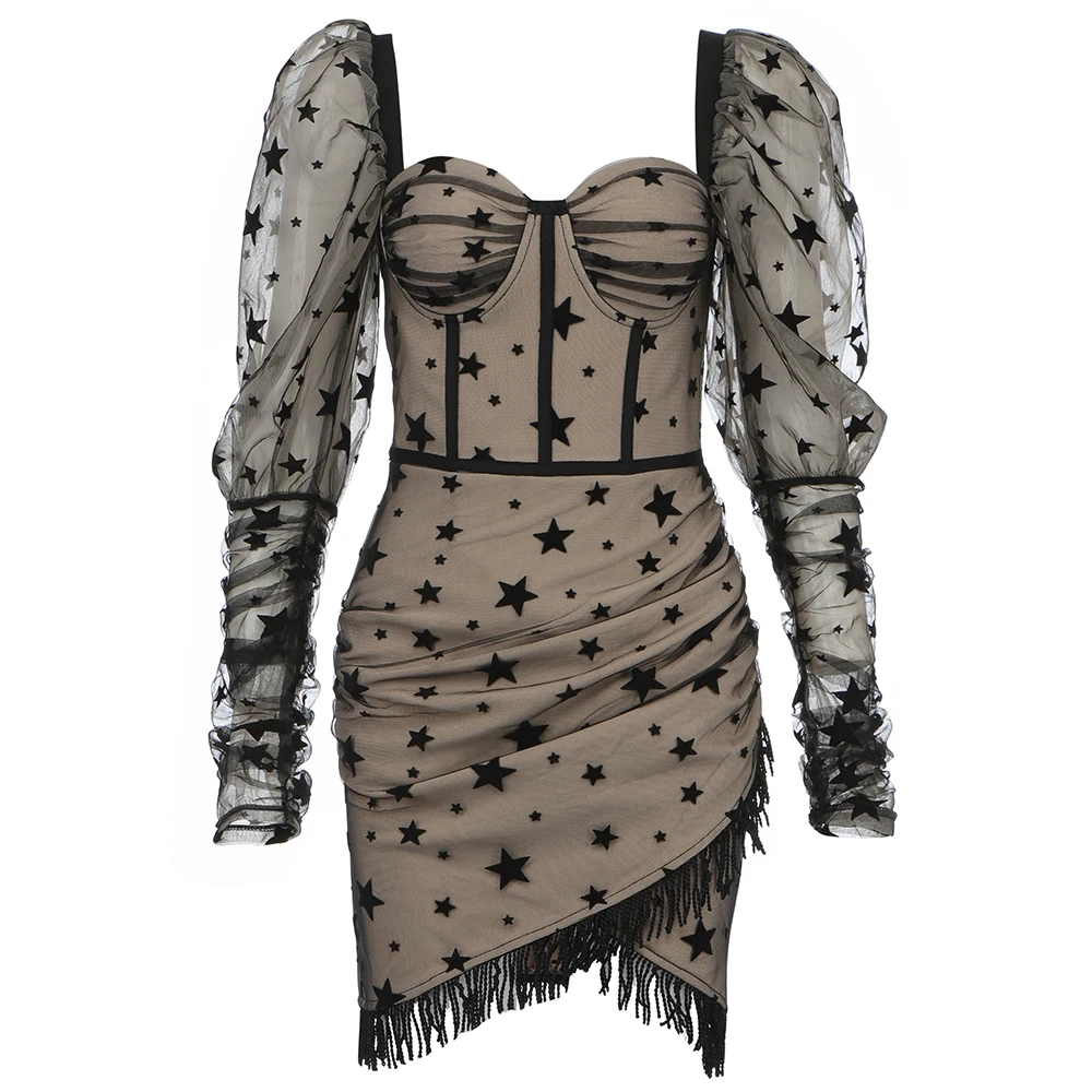 2020 Новое модное женское черное V образным вырезом из сетчатой ткани с длинными рукавами; С бахромой облегающее Бандажное платье Элегантные ...
2020 Новое модное женское черное V образным вырезом из сетчатой ткани с длинными рукавами; С бахромой облегающее Бандажное платье Элегантные ...