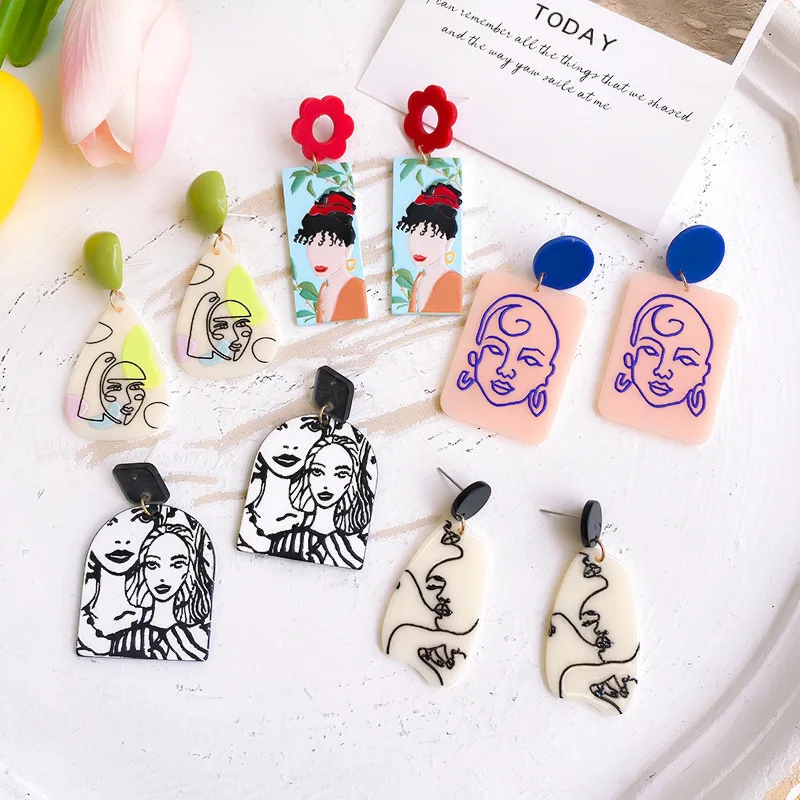 Artist Face Drop Earring Abstract Geometric Flower Acrylic Earrings for Women Colorful Summer Trendy Jewelry for Girls Gifts
Artist Face Drop Earring Abstract Geometric Flower Acrylic Earrings for Women Colorful Summer Trendy Jewelry for Girls Gifts