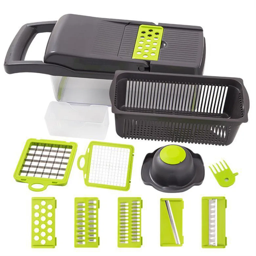 7 In 1 Vegetable Cutter Kitchen Accessories Slicer Fruit Cutter Potato Peeler Carrot Cheese Grater Vegetable Slicer With Drain
7 In 1 Vegetable Cutter Kitchen Accessories Slicer Fruit Cutter Potato Peeler Carrot Cheese Grater Vegetable Slicer With Drain