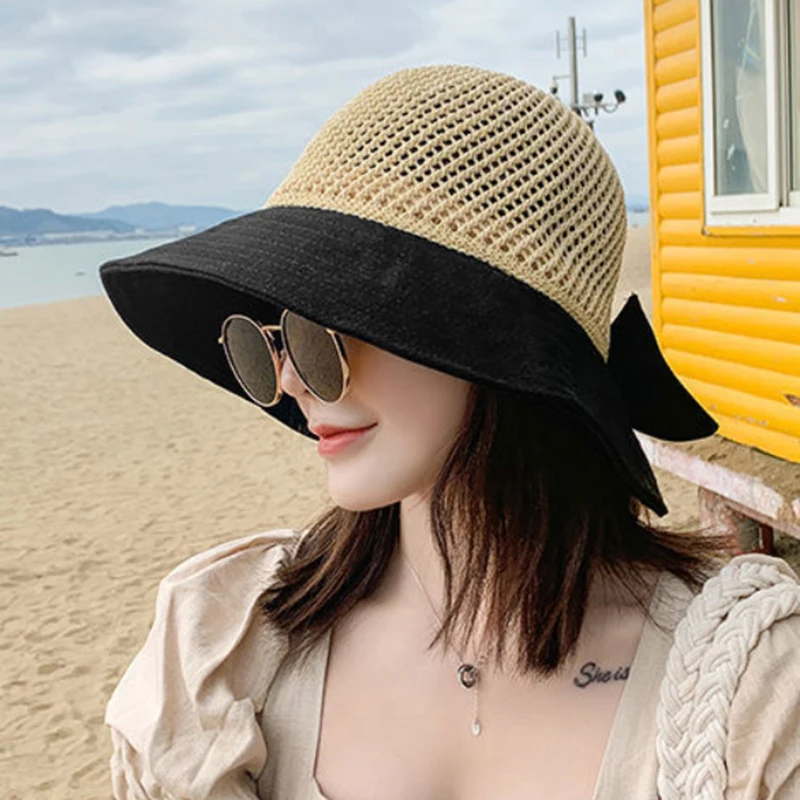 2022 New Women Summer Visors Hat Foldable Sun Hat Wide Large Brim Bow Beach Hats Straw Hat chapeau femme Beach UV Protection Cap
2022 New Women Summer Visors Hat Foldable Sun Hat Wide Large Brim Bow Beach Hats Straw Hat chapeau femme Beach UV Protection Cap