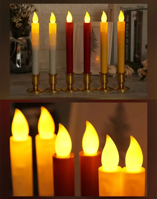 Flickering LED Electronic Candle Battery Operated Christmas Tree Candles Flameless Flicker Christmas Decoration
Flickering LED Electronic Candle Battery Operated Christmas Tree Candles Flameless Flicker Christmas Decoration