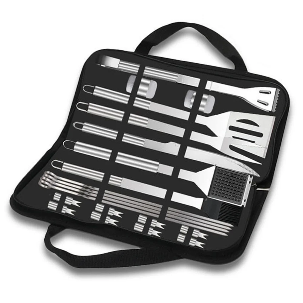 20pcs Stainless Steel BBQ Tools Perfect Outdoor Barbecue Grill Utensils with Storage Bag
20pcs Stainless Steel BBQ Tools Perfect Outdoor Barbecue Grill Utensils with Storage Bag