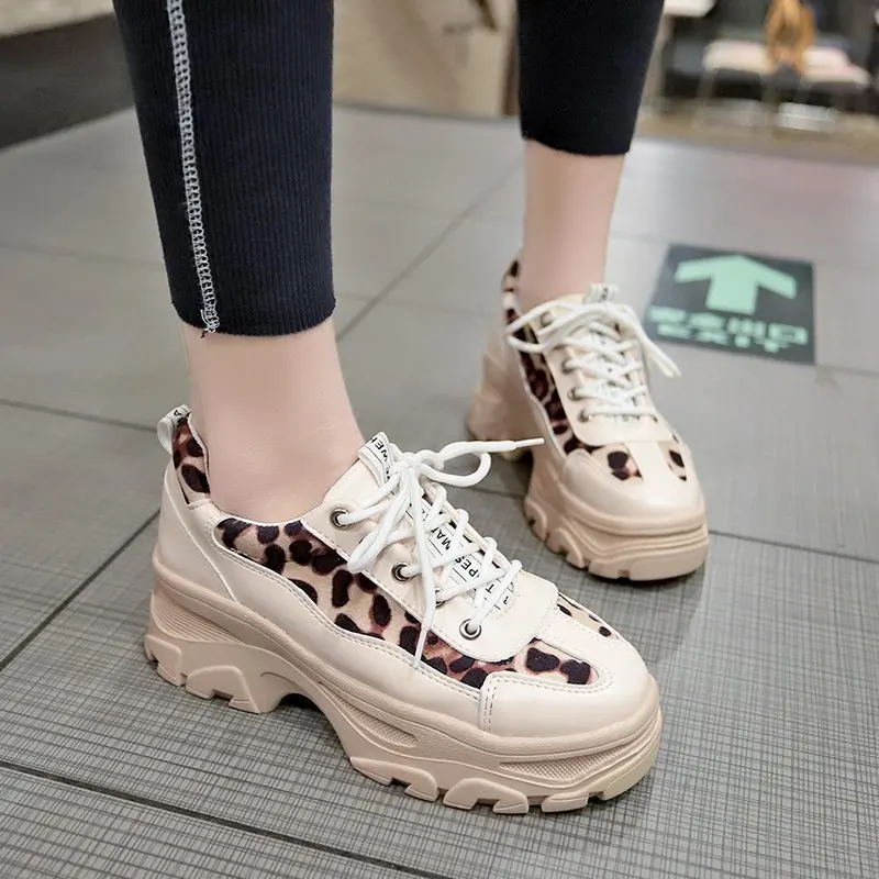 Women's Sneakers Spring Leopard Chunky Thick Bottom Platform Vulcanized Shoes Fashion Breathable Casual Shoes for Woman Female
Women's Sneakers Spring Leopard Chunky Thick Bottom Platform Vulcanized Shoes Fashion Breathable Casual Shoes for Woman Female