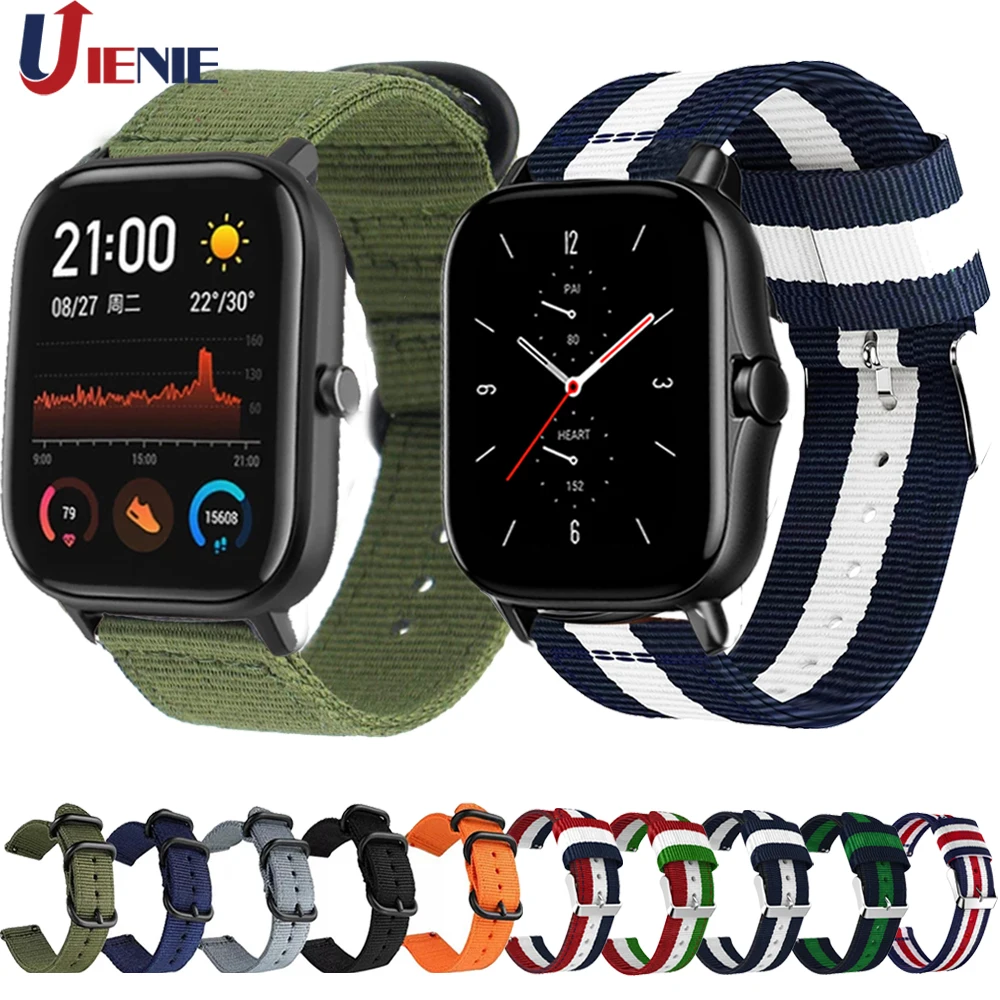 Nylon Watchband for Xiaomi Huami Amazfit GTS 2 2e gts2 Mini Strap Sport Bracelet Band Replacement Wristband for Bip U POP Pro
Nylon Watchband for Xiaomi Huami Amazfit GTS 2 2e gts2 Mini Strap Sport Bracelet Band Replacement Wristband for Bip U POP Pro