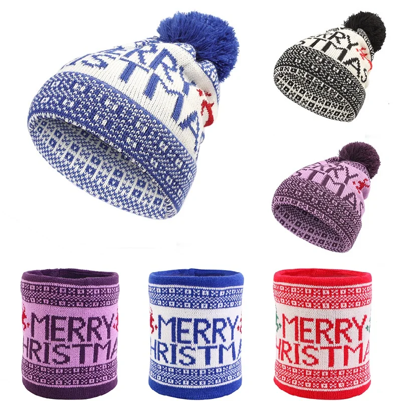 Christmas Knitted Hat Scarf Set Winter Knitted Skullies Beanie Cap Festival Gift Adult Xmas Gift Decoration New Year Warmer Hat
Christmas Knitted Hat Scarf Set Winter Knitted Skullies Beanie Cap Festival Gift Adult Xmas Gift Decoration New Year Warmer Hat