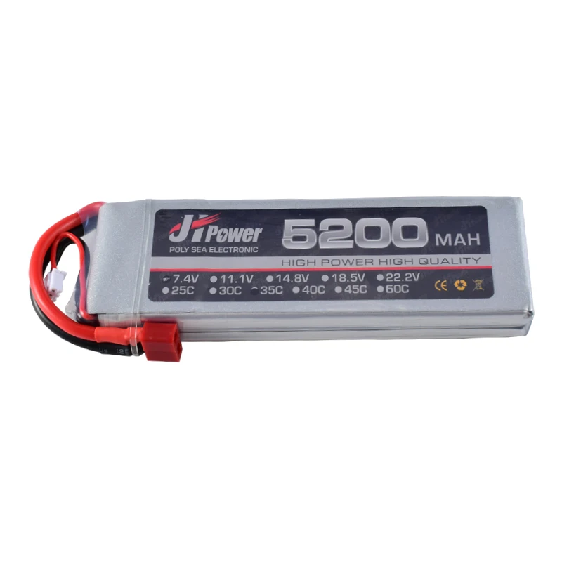 JHPower перезаряжаемая батарея 7,4 V 5200mAh Lipo батарея с T разъемом 2S 35C для радиоуправляемой модели автомобиля вертолета
JHPower перезаряжаемая батарея 7,4 V 5200mAh Lipo батарея с T разъемом 2S 35C для радиоуправляемой модели автомобиля вертолета