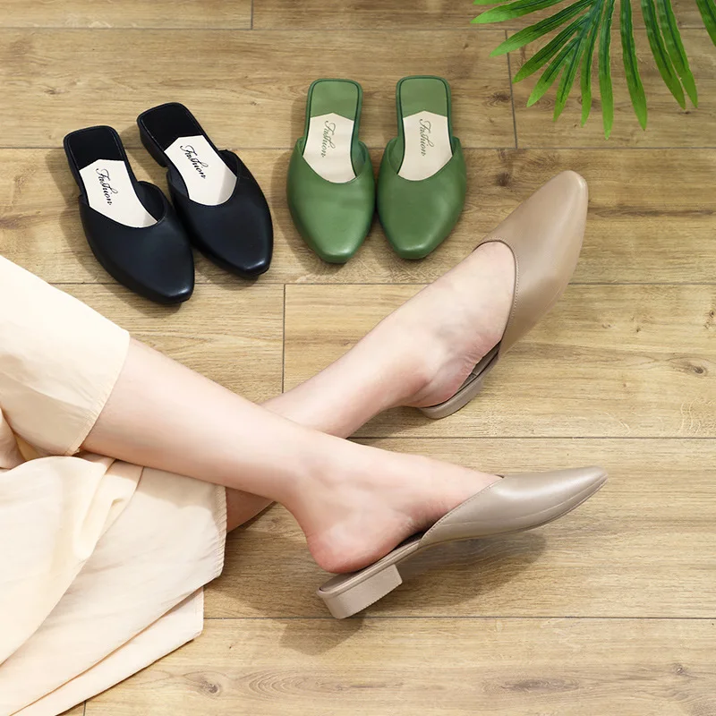 2001 Women's Sandals Baotou Half Slippers Summer Lazy Flip Flops One Low Heels Wear Non-slip Sandals and Slippers 
2001 Women's Sandals Baotou Half Slippers Summer Lazy Flip Flops One Low Heels Wear Non-slip Sandals and Slippers