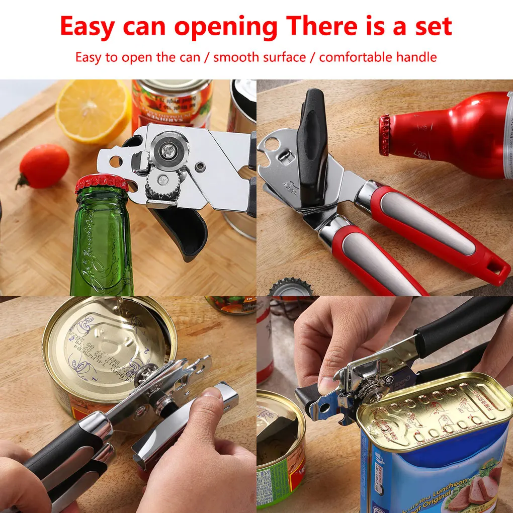 Can Opener Remover Stainless Steel Cans Anti-slip Handle Hangable Ergonomic Manual Can Opener Side Cut Manual Can Opener
Can Opener Remover Stainless Steel Cans Anti-slip Handle Hangable Ergonomic Manual Can Opener Side Cut Manual Can Opener
