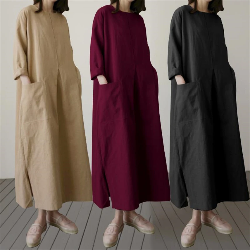 Eid Mubarak Carftan Arab Dubai Muslim Fashion for Women Long Sleeve Solid Cotton Middle East Abaya Dress Islamic Clothing
Eid Mubarak Carftan Arab Dubai Muslim Fashion for Women Long Sleeve Solid Cotton Middle East Abaya Dress Islamic Clothing