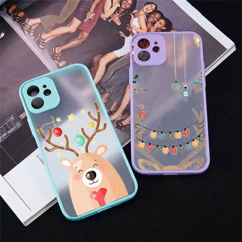 Merry christmas cartoon Elk Phone Case matte transparent For iphone 7 8 11 12 13 plus mini x xs xr pro max cover
Merry christmas cartoon Elk Phone Case matte transparent For iphone 7 8 11 12 13 plus mini x xs xr pro max cover