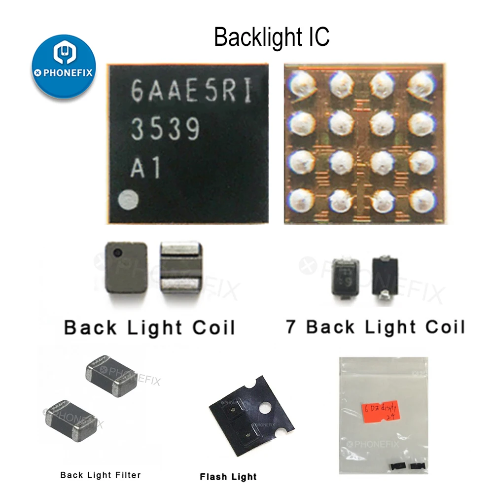 Backlight IC Chip Kit Back Light Diode Filter Coil For iPhone 6 6P 7 7P Replace Backlight Control IC Replacement Accessory
Backlight IC Chip Kit Back Light Diode Filter Coil For iPhone 6 6P 7 7P Replace Backlight Control IC Replacement Accessory