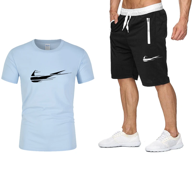 Summer Sets Man Quality Sportswear Men's T-Shirt + Sports Shorts Men Set Fashion Tracksuit Men Summer High Quality Sportswear
Summer Sets Man Quality Sportswear Men's T-Shirt + Sports Shorts Men Set Fashion Tracksuit Men Summer High Quality Sportswear