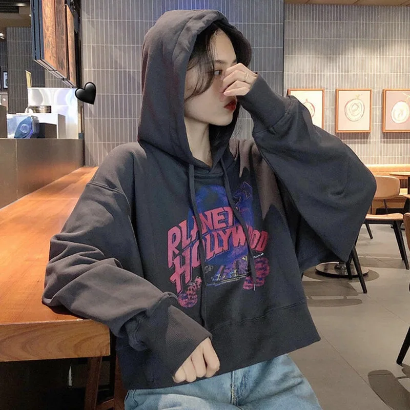 New Style Korean Ladies Long Sleeve Tops and Shirts for Women Short Hooded Sweatshirt Harajuku Street Ladies Hoodie
New Style Korean Ladies Long Sleeve Tops and Shirts for Women Short Hooded Sweatshirt Harajuku Street Ladies Hoodie