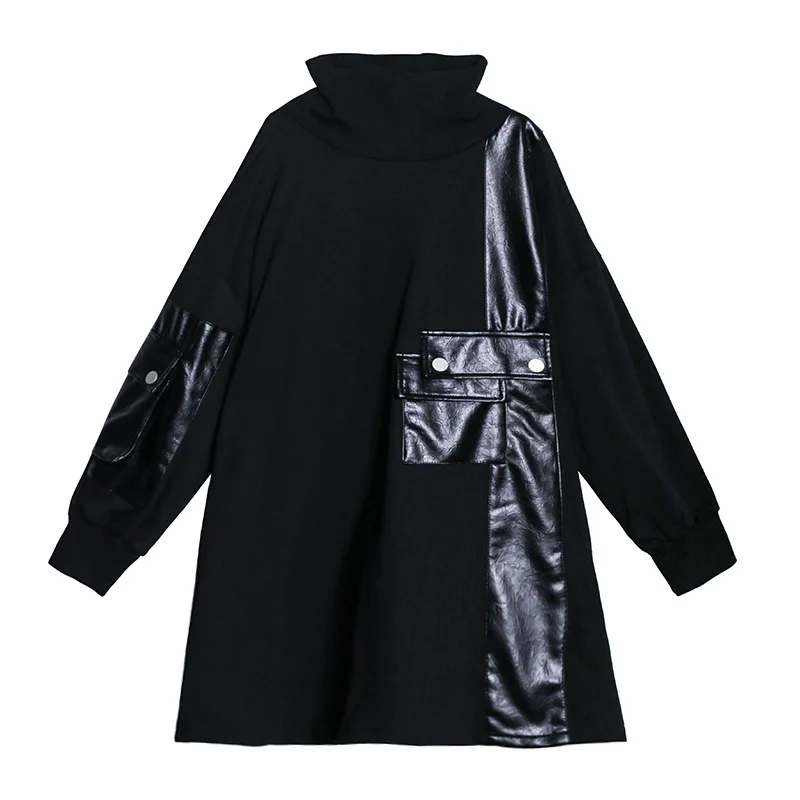Max LuLu 2020 European Fashion Winter Women Punk Clothes Ladies Black Loose Turtleneck Hoodies Warm Pu Vintage Long Sweatshirts
Max LuLu 2020 European Fashion Winter Women Punk Clothes Ladies Black Loose Turtleneck Hoodies Warm Pu Vintage Long Sweatshirts