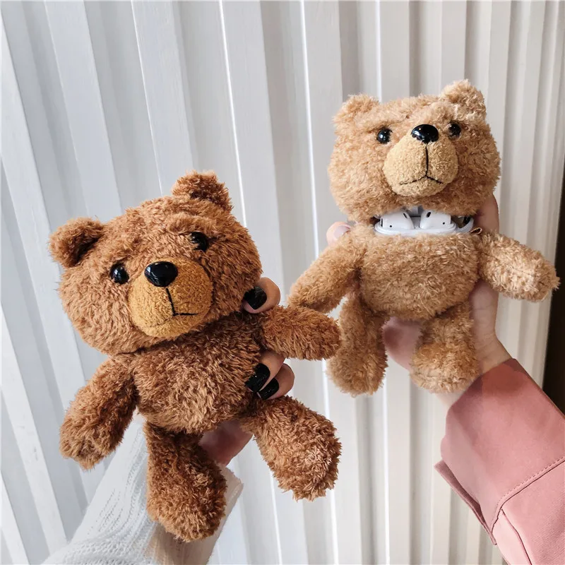 For Airpods Pro Cartoon Plush Teddy Bear Protector For Airpods 1/2 Plush Bear Protector Wireless Bluetooth Headset Storage Box
For Airpods Pro Cartoon Plush Teddy Bear Protector For Airpods 1/2 Plush Bear Protector Wireless Bluetooth Headset Storage Box