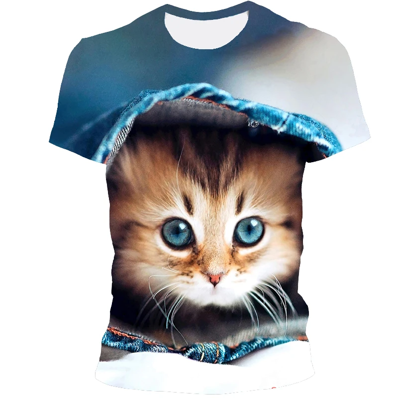 New 3D animal cat/tiger print cool and interesting T-shirt summer top T-shirt male O-neck short sleeve fashion male S-6xl
New 3D animal cat/tiger print cool and interesting T-shirt summer top T-shirt male O-neck short sleeve fashion male S-6xl