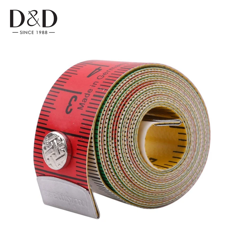 D&D Germany Quality Soft Tape Measure 1.5M/60In Sewing Ruler Body Tailor's Measure Ruler Sewing Tools with Snap Fasteners
D&D Germany Quality Soft Tape Measure 1.5M/60In Sewing Ruler Body Tailor's Measure Ruler Sewing Tools with Snap Fasteners