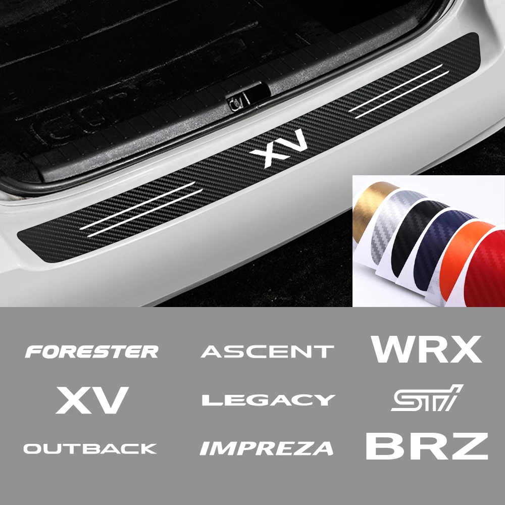 3D наклейка на задний бампер автомобиля из углеродного волокна для Subaru Forester Impreza