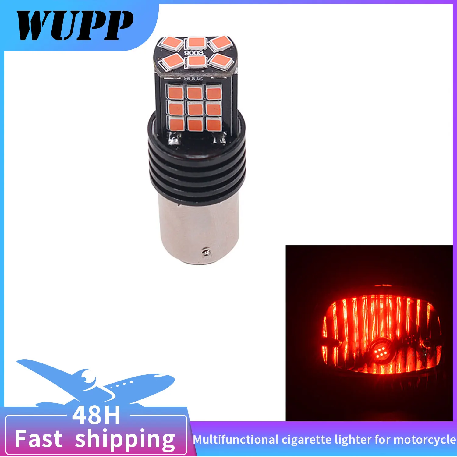 WUPP 1PC 3.5W Motorcycle Tail Light Bulb Moto Led Lights Motorbike Aluminum Lamp 12-80V Brake Bulb Explosive-Flashing Lights
WUPP 1PC 3.5W Motorcycle Tail Light Bulb Moto Led Lights Motorbike Aluminum Lamp 12-80V Brake Bulb Explosive-Flashing Lights
