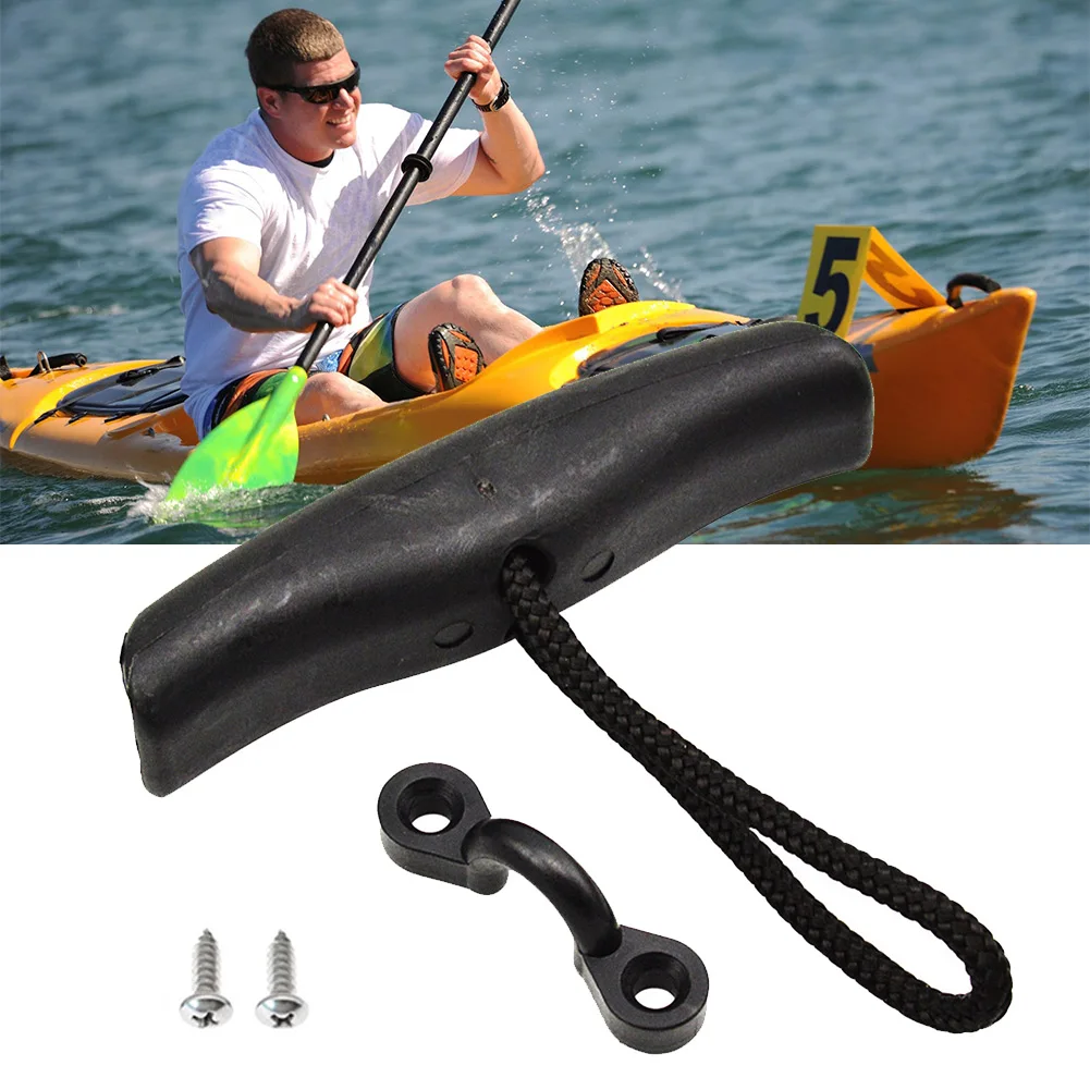 4 PCS Kayak Canoe Carry Handle Pull Handle T-Handle with Cord and 10 PCS Pad Eyes - 20 PCS Screws Replacement Hardware Parts Kit 
4 PCS Kayak Canoe Carry Handle Pull Handle T-Handle with Cord and 10 PCS Pad Eyes - 20 PCS Screws Replacement Hardware Parts Kit