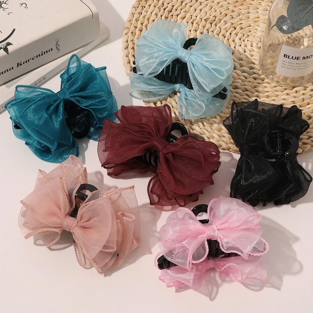 Korean Version Of The New Organza Bow Tie Plate Hair Gripping Clip Super Fairy Hair Clip All-Match Hair Claw Hair Accessories
Korean Version Of The New Organza Bow Tie Plate Hair Gripping Clip Super Fairy Hair Clip All-Match Hair Claw Hair Accessories