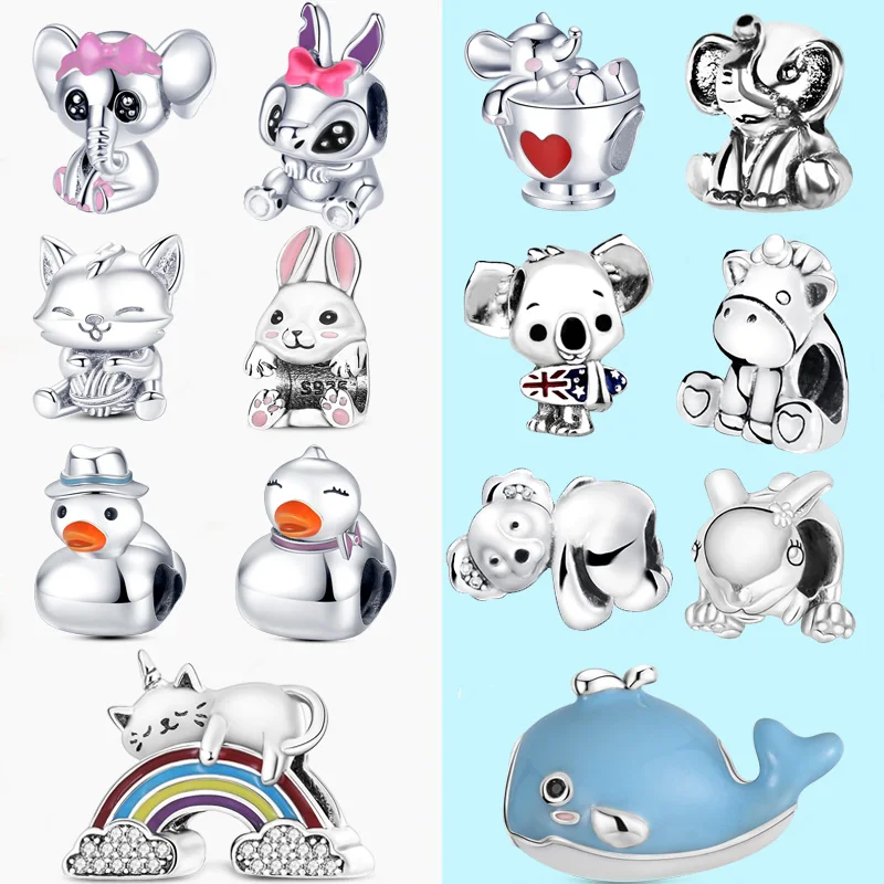 New 925 Sterling Silver Bead Animal Charm Fit Original Pandora Bracelet Cute Elephant Beads Women Jewelry Making Birthday Gift
New 925 Sterling Silver Bead Animal Charm Fit Original Pandora Bracelet Cute Elephant Beads Women Jewelry Making Birthday Gift