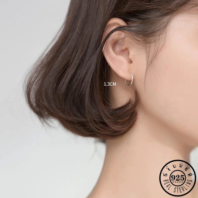 925 Sterling Silver Small Hoops Piercing Earrings Trendy Korean Hip Hop Round Circle Ear Rings Fine Jewelry for Women Lady
925 Sterling Silver Small Hoops Piercing Earrings Trendy Korean Hip Hop Round Circle Ear Rings Fine Jewelry for Women Lady
