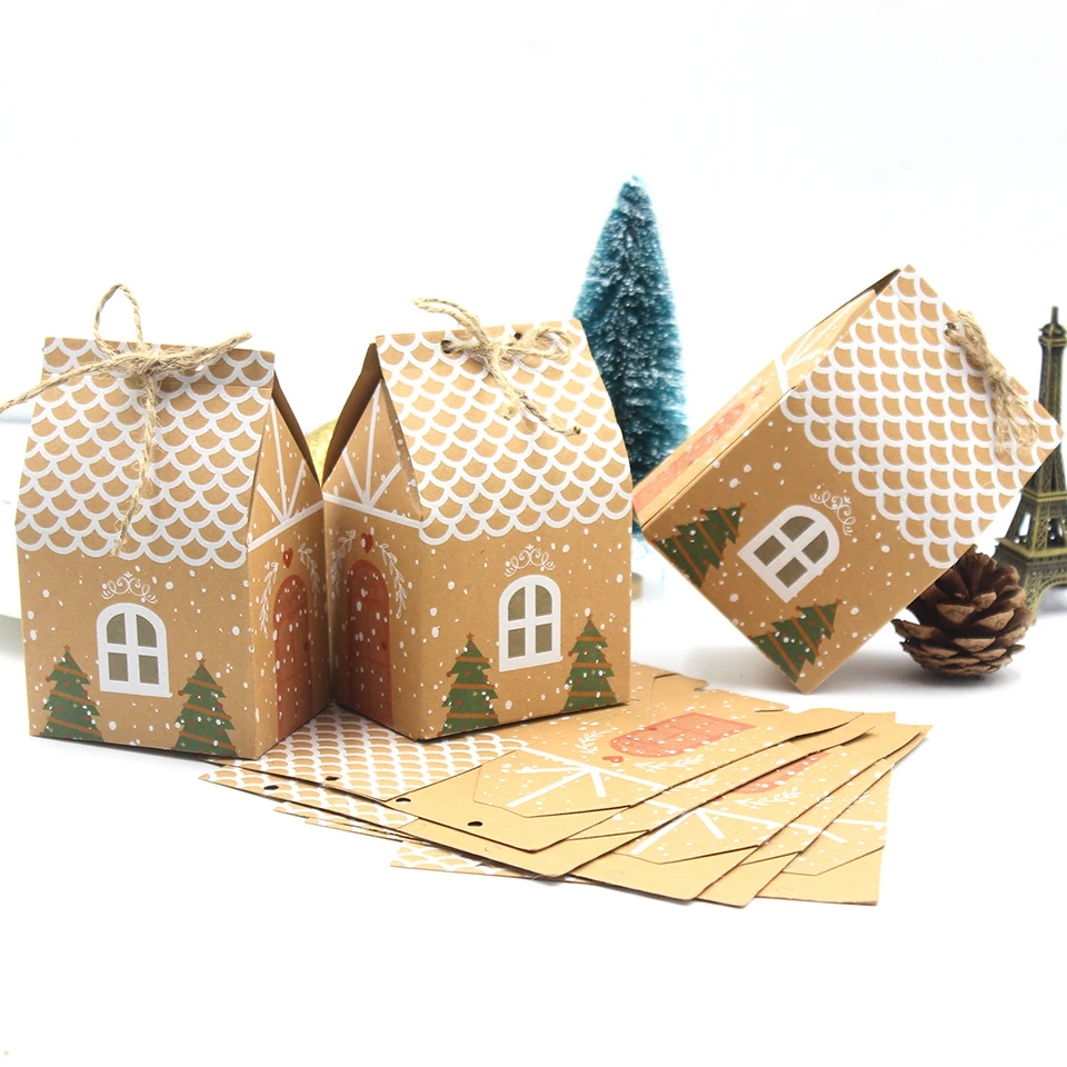 5PCS Brown Kraft Paper Gift Boxes Christmas House Shape Candy Bags Kids DIY Craft Cookie Bags Packaging Boxes Xmas Tree Pendants
5PCS Brown Kraft Paper Gift Boxes Christmas House Shape Candy Bags Kids DIY Craft Cookie Bags Packaging Boxes Xmas Tree Pendants