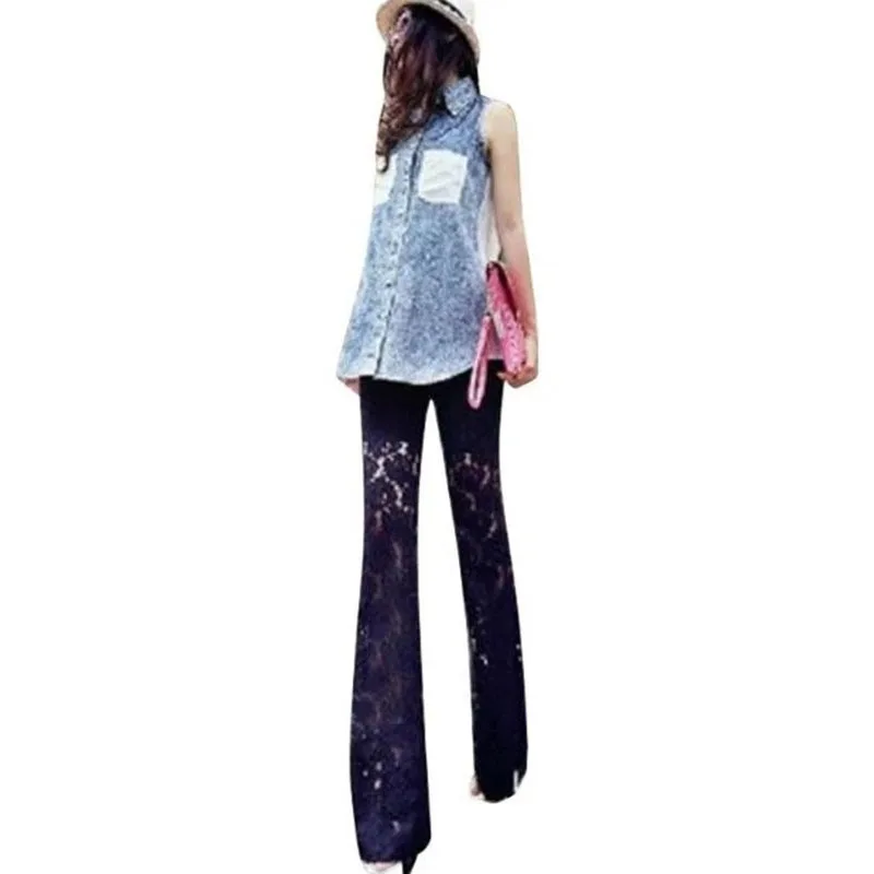 Pants Women's Lace Leggings Pants Spring and Summer New Style Fat Girl Sexy Long Slimming Flab Hiding Women's Pants Bell-Bottom
Pants Women's Lace Leggings Pants Spring and Summer New Style Fat Girl Sexy Long Slimming Flab Hiding Women's Pants Bell-Bottom