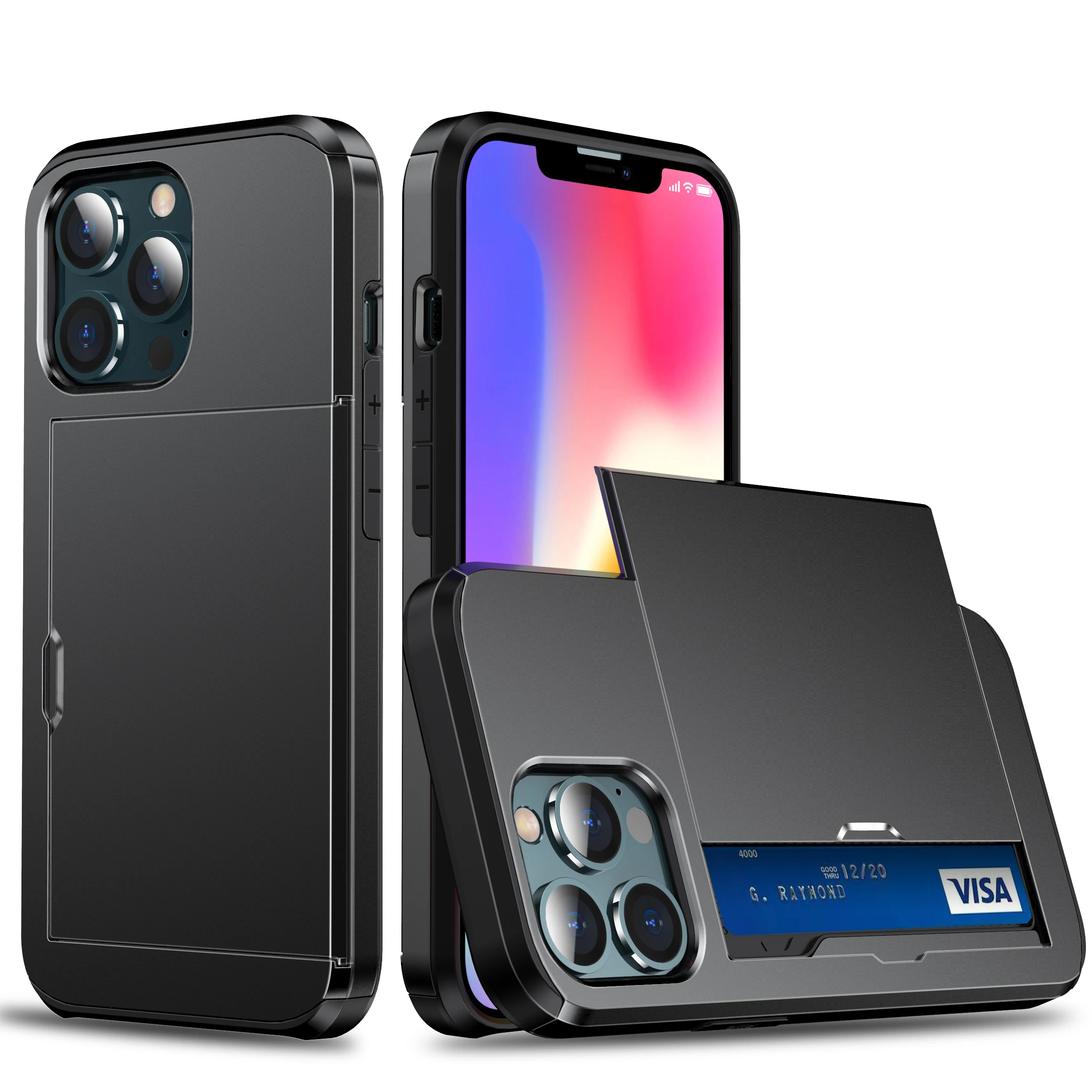 Luxury Armor Slide Card Phone Case for iPhone 13 Mini 11 12 Pro Max SE 2020 6S 7 8 Plus XR X XS 5 5S Capa Card Slot Holder Cover
Luxury Armor Slide Card Phone Case for iPhone 13 Mini 11 12 Pro Max SE 2020 6S 7 8 Plus XR X XS 5 5S Capa Card Slot Holder Cover