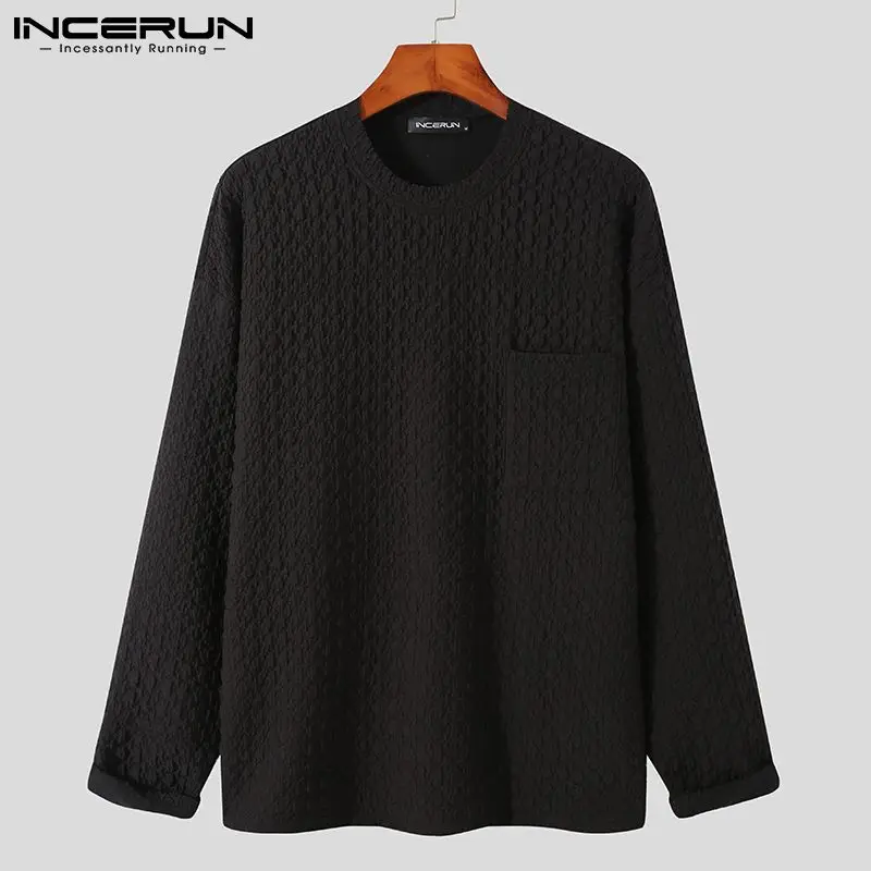 Handsome New Men Well Fitting T-shirt Loose Solid Comfortable Simple Tees Stylish Casual Long-sleeve Camiseta S-5XL INCERUN 2021 
Handsome New Men Well Fitting T-shirt Loose Solid Comfortable Simple Tees Stylish Casual Long-sleeve Camiseta S-5XL INCERUN 2021