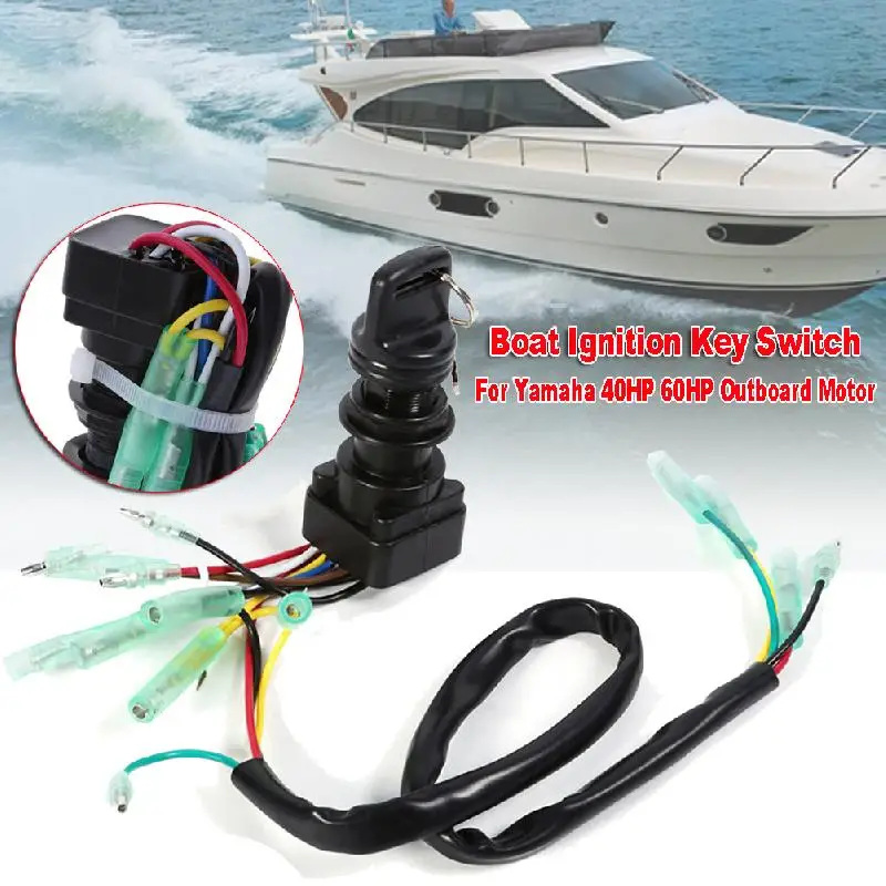 Universal Boat Ignition Key Switch Assembly For Yamaha 40HP 60HP Outboard Motor Replace 703-82510-42-00/703-82510-43-00 Marine
Universal Boat Ignition Key Switch Assembly For Yamaha 40HP 60HP Outboard Motor Replace 703-82510-42-00/703-82510-43-00 Marine