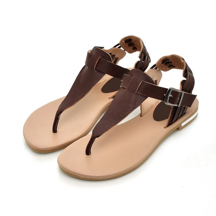 Summer Sandals Women New Genuine Leather Thong Sandals 2021 Casual Fashion T-strap Flat Beach Shoes Ladies Buckle Female
Summer Sandals Women New Genuine Leather Thong Sandals 2021 Casual Fashion T-strap Flat Beach Shoes Ladies Buckle Female