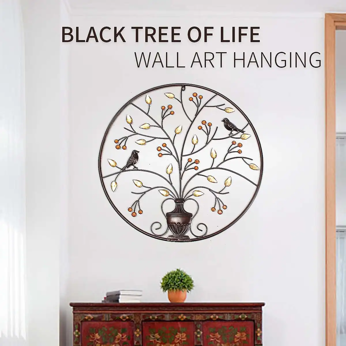 NEW Black Birds Tree Metal Iron Sculpture Ornament for Home Room Wall Hanging Decoration Art Crafts Gift 62cm/24.4inch
NEW Black Birds Tree Metal Iron Sculpture Ornament for Home Room Wall Hanging Decoration Art Crafts Gift 62cm/24.4inch